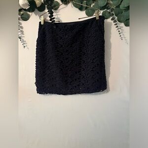 Banana Republic Navy Lace Pencil Skirt